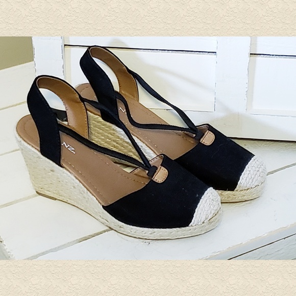 solanz Shoes - SOLANZ black espadrilles wedges